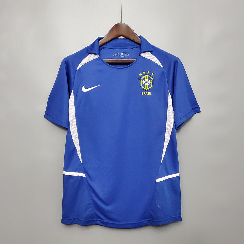 2002 Retro Brazil Soccer Jersey Away