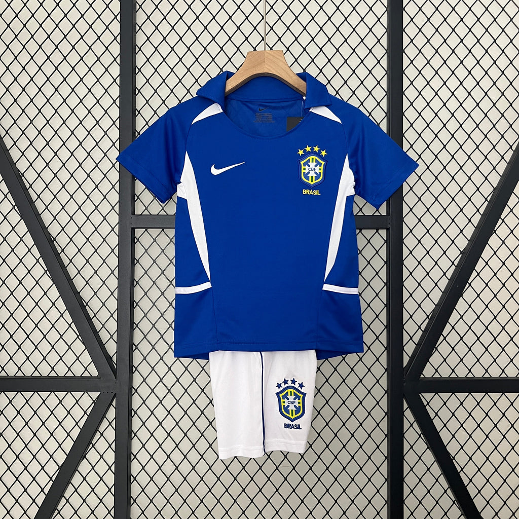 Brazil 2002 Away Retro Kids Jersey