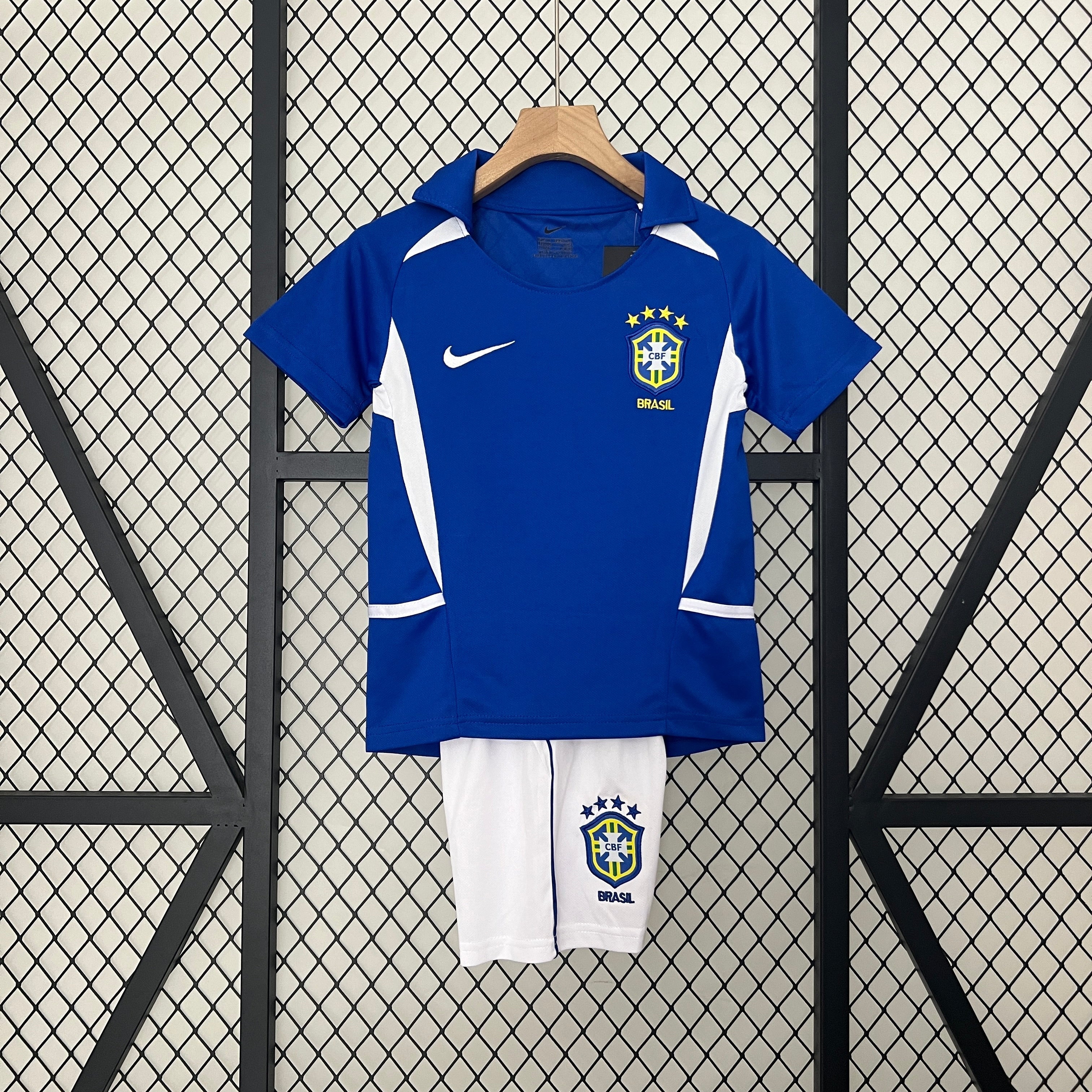 Brazil 2002 Away Retro Kids Jersey